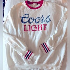 Coors Light 1980 Jump Jumper (sweatshirt) in white )L) by Laundry Room
